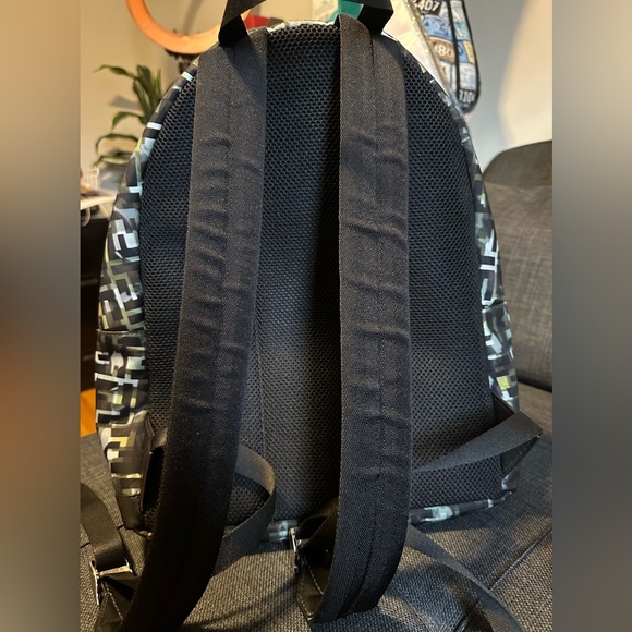 Fendi Unisex Multicolor Camouflage FF Backpack Nylon - Picture 4 of 17